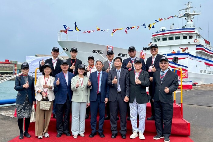 2024參加台船公司基隆廠舉行交船典禮。圖片